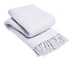 OLIVIA ROCCO Lisbon Pure Indian Cotton Handwoven Honeycomb Throw Blanket Lightweight - Joe’s Haven