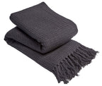 OLIVIA ROCCO Lisbon Pure Indian Cotton Handwoven Honeycomb Throw Blanket Lightweight - Joe’s Haven