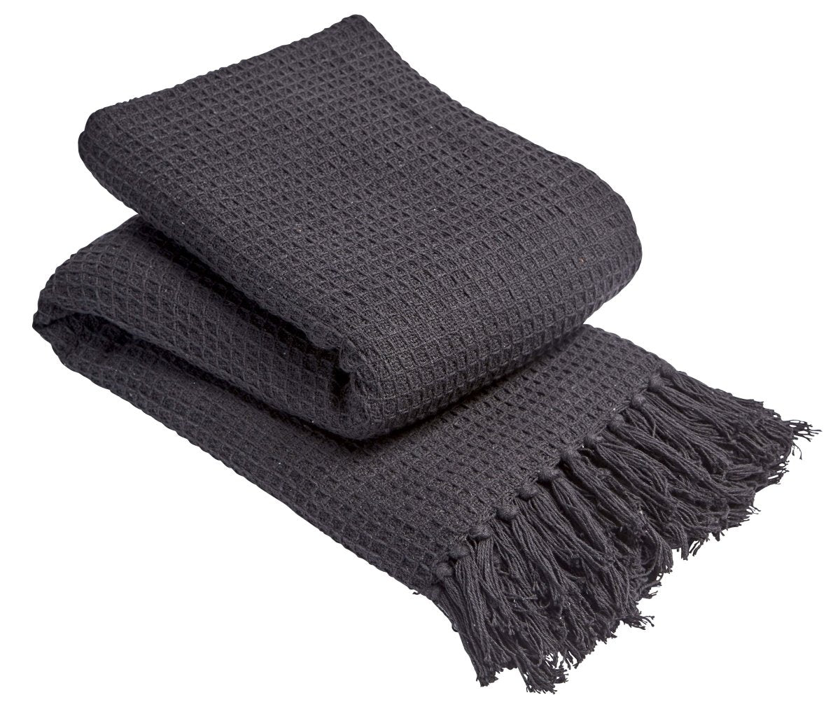 OLIVIA ROCCO Lisbon Pure Indian Cotton Handwoven Honeycomb Throw Blanket Lightweight - Joe’s Haven
