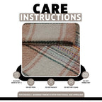 OLIVIA ROCCO Eco Friendly Recycled Cotton Picnic Blanket 130 x 150 cm Check Stripe Design - Joe’s Haven