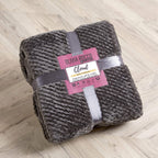 OLIVIA ROCCO Cloud Honeycomb Throw Oversized Chunky Soft Fleece Blanket Faux Fur - Joe’s Haven