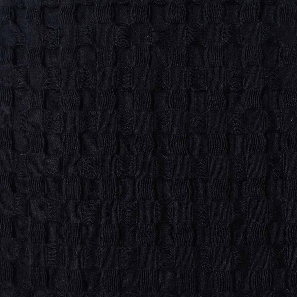 OLIVIA ROCCO Florian Checked Throw Blanket 100% Cotton Black Bedspread For Sofas - Joe’s Haven