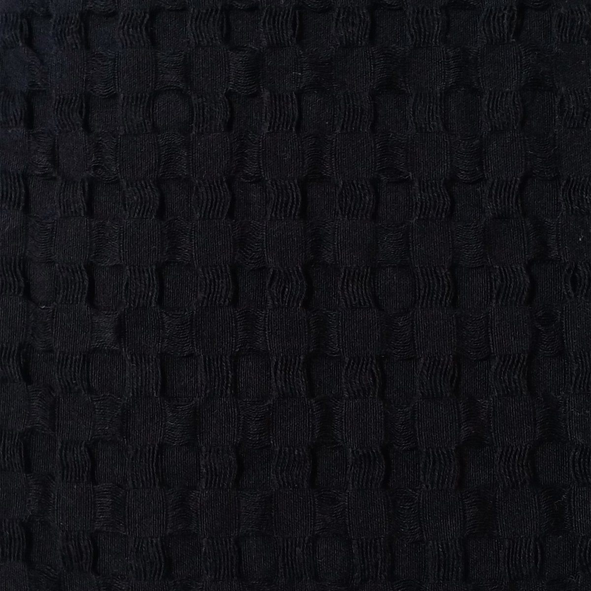 OLIVIA ROCCO Florian Checked Throw Blanket 100% Cotton Black Bedspread For Sofas - Joe’s Haven