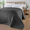 OLIVIA ROCCO Florian Checked Grey Throw Blanket Bedspread For Sofas Armchairs Settees - Joe’s Haven