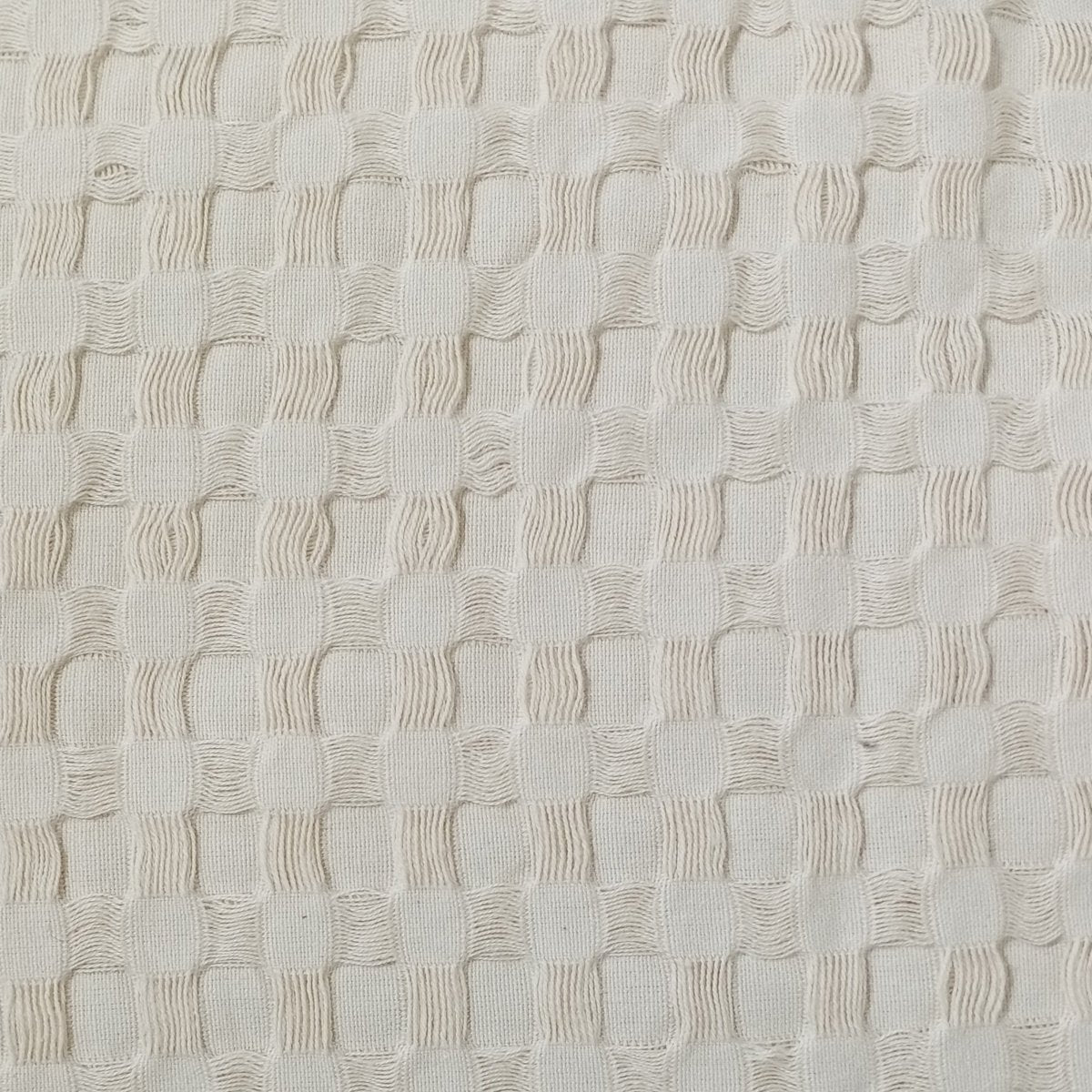 OLIVIA ROCCO Florian Checked Throw Blanket Natural Cotton Bedspread For Sofas Armchairs - Joe’s Haven