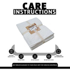 OLIVIA ROCCO Florian Checked Throw Blanket White 100% Cotton Bedspread For Sofa And Bed - Joe’s Haven