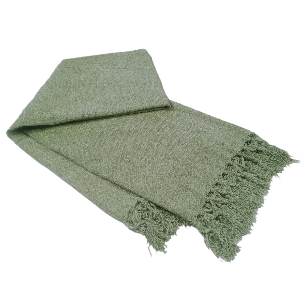 OLIVIA ROCCO Chenille Tassel Throw Blanket for Couch Sofa Chair Bed All - Season Cosy Sofa and Bedroom Layering - Joe’s Haven