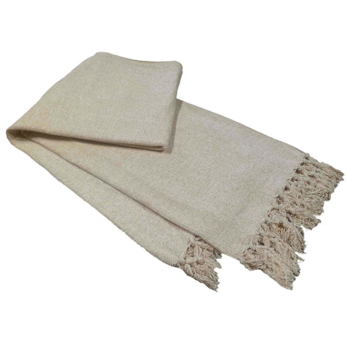 OLIVIA ROCCO Chenille Tassel Throw Blanket for Couch Sofa Chair Bed All - Season Cosy Sofa and Bedroom Layering - Joe’s Haven