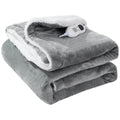 OLIVIA ROCCO Double Layer Electric Heated Throw Blanket Grey With Adjustable Heat - Joe’s Haven