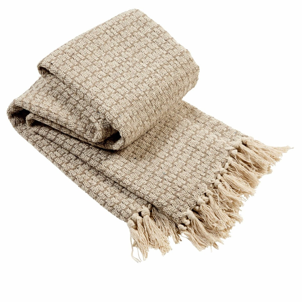OLIVIA ROCCO Cotton Throw Super Soft Lightweight Eco Friendly Recycled Cotton For Sofa - Joe’s Haven