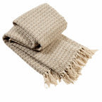 OLIVIA ROCCO Cotton Throw Super Soft Lightweight Eco Friendly Recycled Cotton For Sofa - Joe’s Haven
