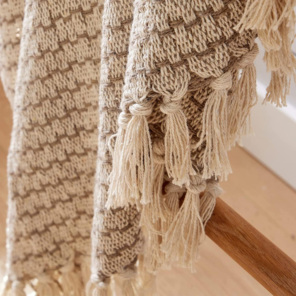 OLIVIA ROCCO Cotton Throw Super Soft Lightweight Eco Friendly Recycled Cotton For Sofa - Joe’s Haven
