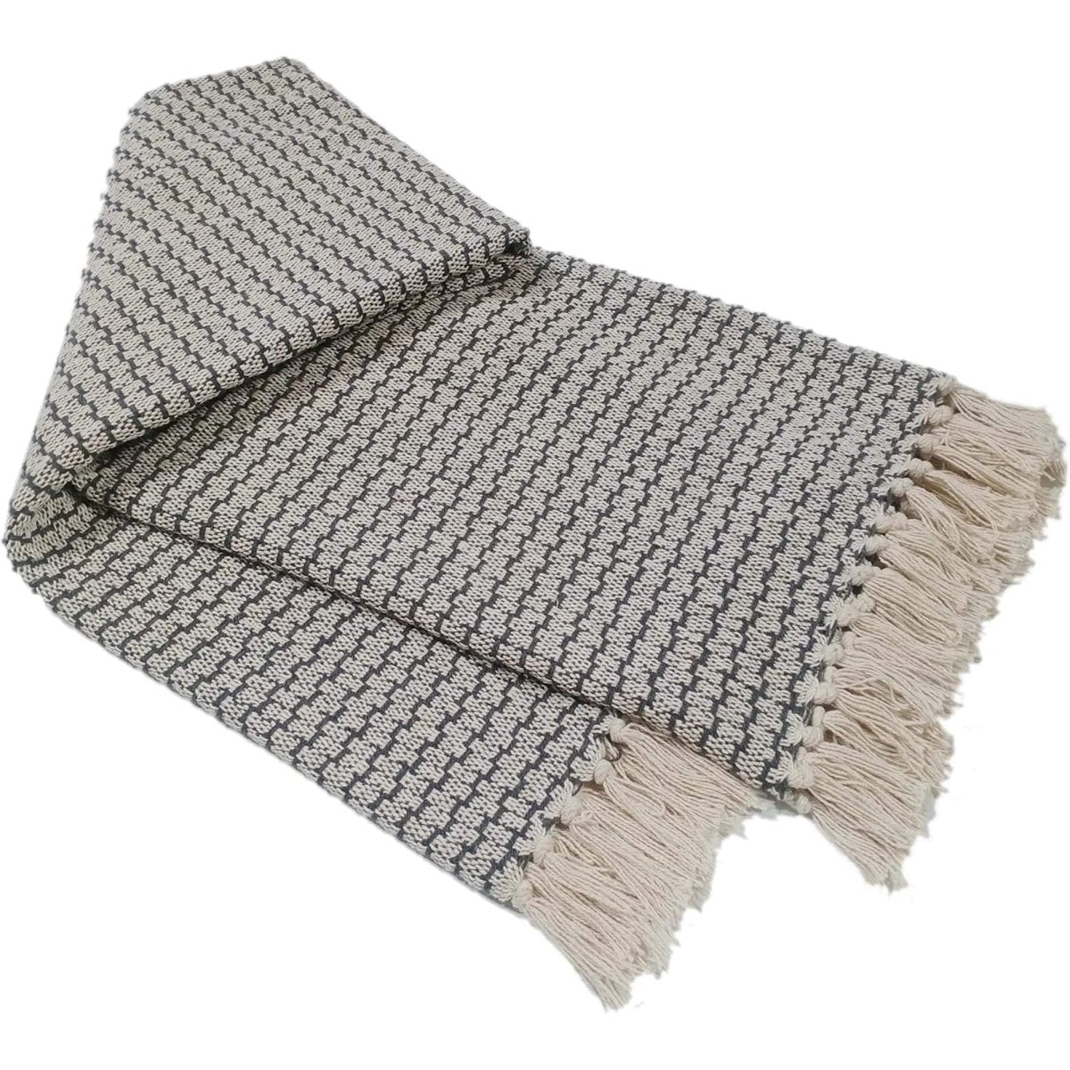 OLIVIA ROCCO Cotton Throw Super Soft Lightweight Eco Friendly Recycled Cotton For Sofa - Joe’s Haven