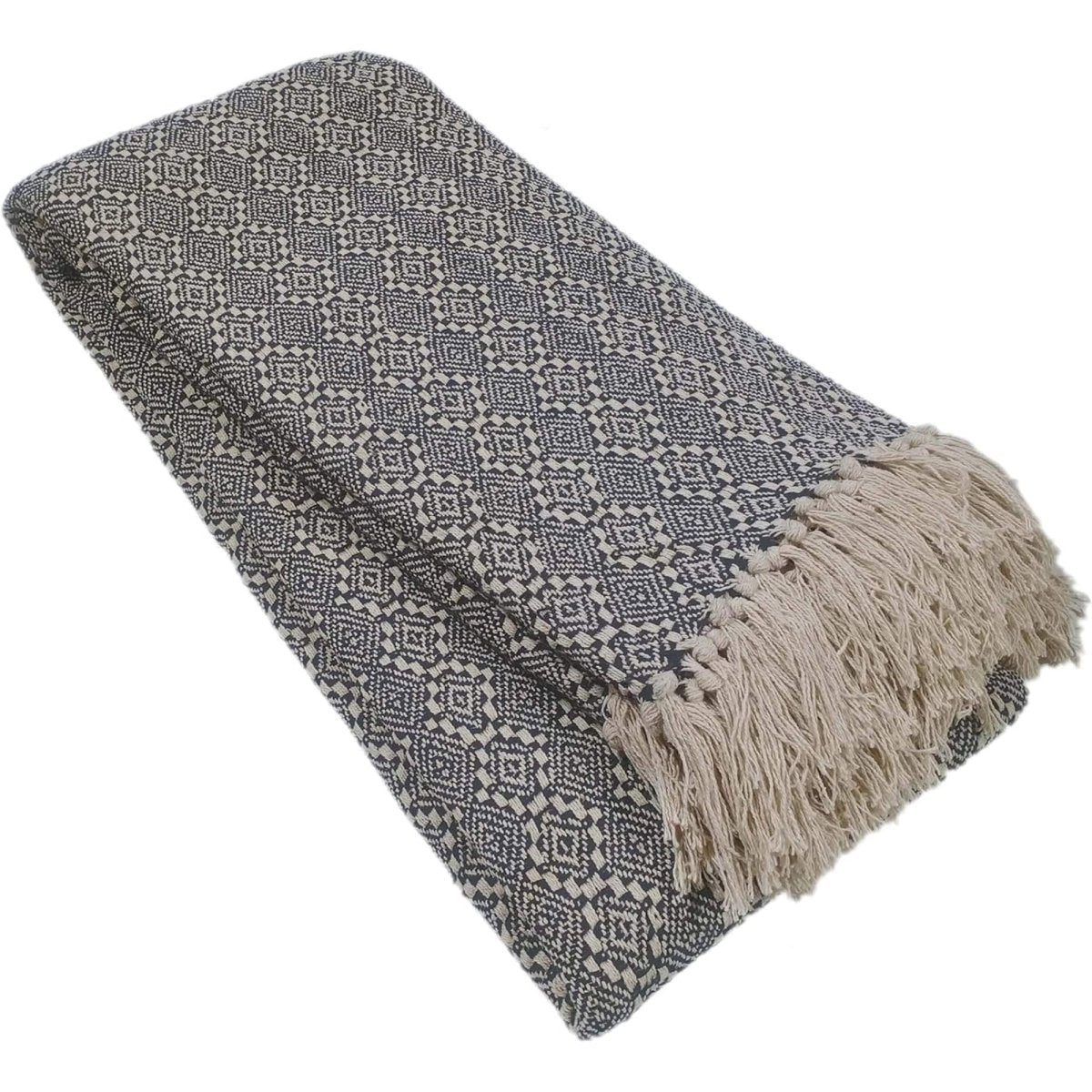 OLIVIA ROCCO Cotton Throw Super Soft Lightweight Eco Friendly Recycled Cotton For Sofa - Joe’s Haven