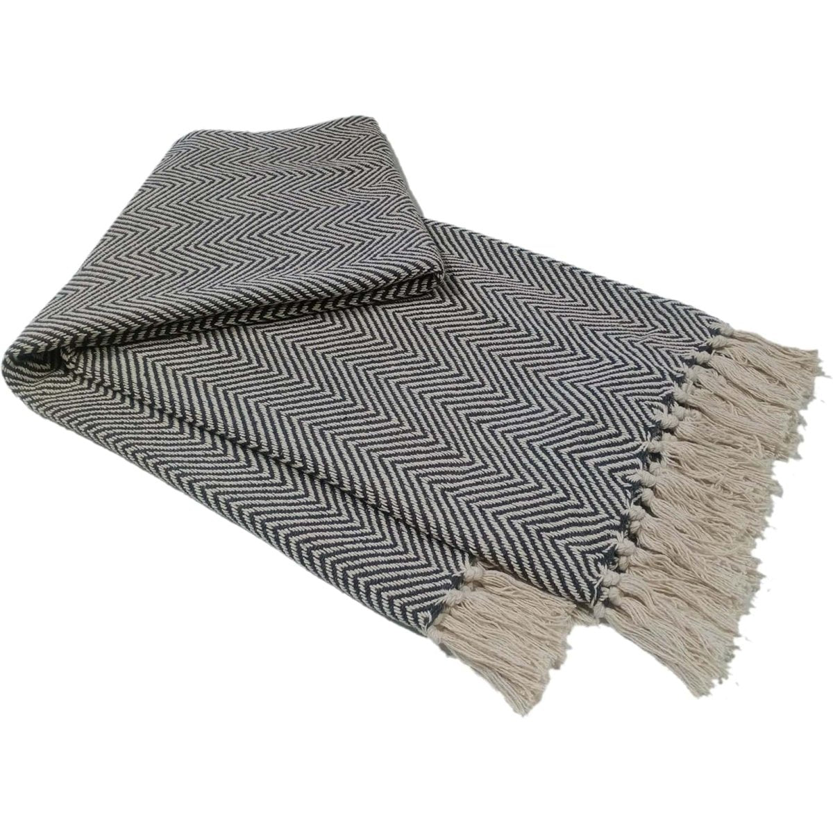 OLIVIA ROCCO Cotton Throw Super Soft Lightweight Eco Friendly Recycled Cotton For Sofa - Joe’s Haven