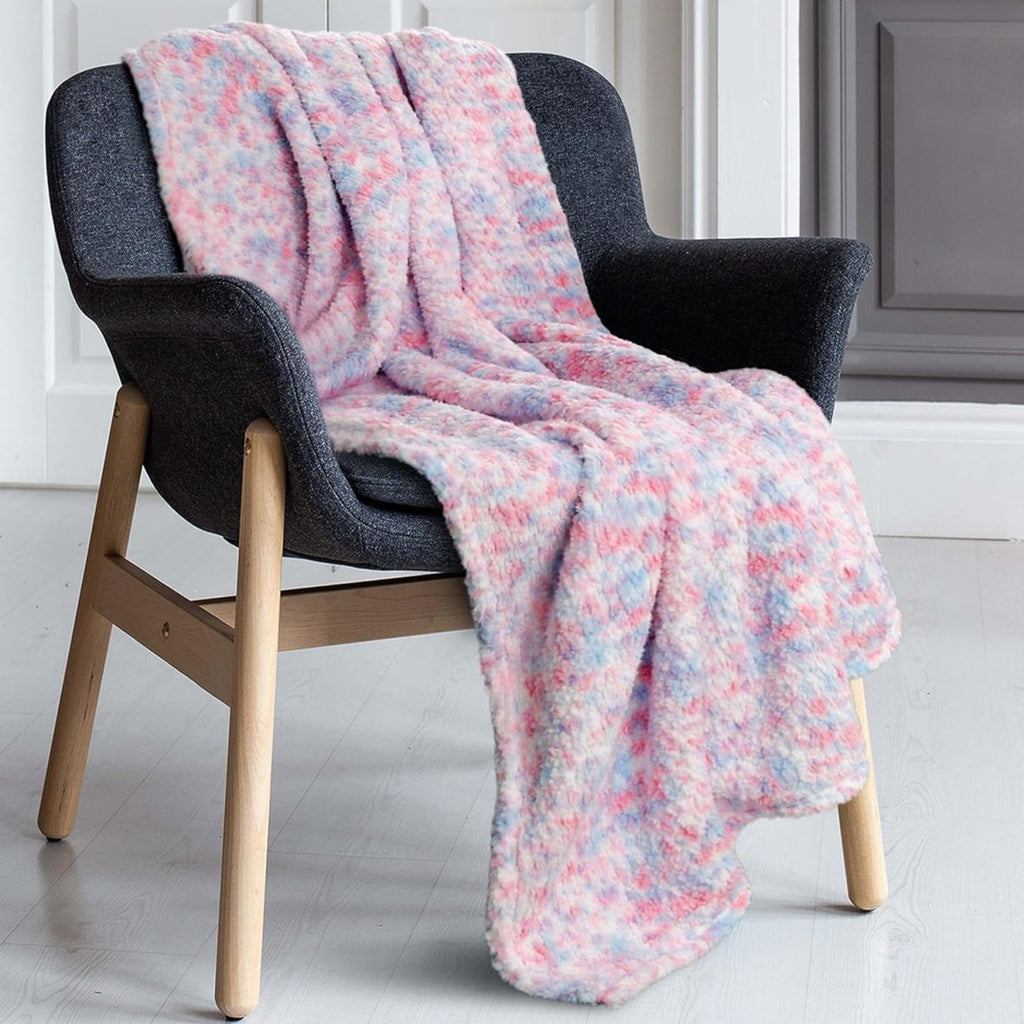 OLIVIA ROCCO Rainbow Teddy Fleece Throw For Kids 130 X 180 Cm Large Soft Blanket For Beds - Joe’s Haven