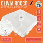 OLIVIA ROCCO Electric Heated Underblanket With 3 Heat Settings Overheat Protection Sizes - Joe’s Haven
