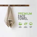OLIVIA ROCCO Belmont Viscose Stripe Beige Towels 100% Cotton Hotel Quality Bath Towels - Joe’s Haven