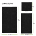 OLIVIA ROCCO Towels Belmont Viscose Stripe Black 100% Cotton Hotel Quality Bath Towels - Joe’s Haven