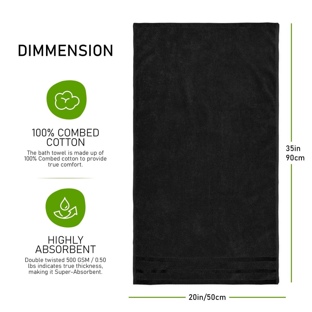 OLIVIA ROCCO Towels Belmont Viscose Stripe Black 100% Cotton Hotel Quality Bath Towels - Joe’s Haven