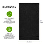 OLIVIA ROCCO Towels Belmont Viscose Stripe Black 100% Cotton Hotel Quality Bath Towels - Joe’s Haven