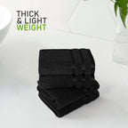 OLIVIA ROCCO Towels Belmont Viscose Stripe Black 100% Cotton Hotel Quality Bath Towels - Joe’s Haven