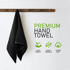 OLIVIA ROCCO Towels Belmont Viscose Stripe Black 100% Cotton Hotel Quality Bath Towels - Joe’s Haven