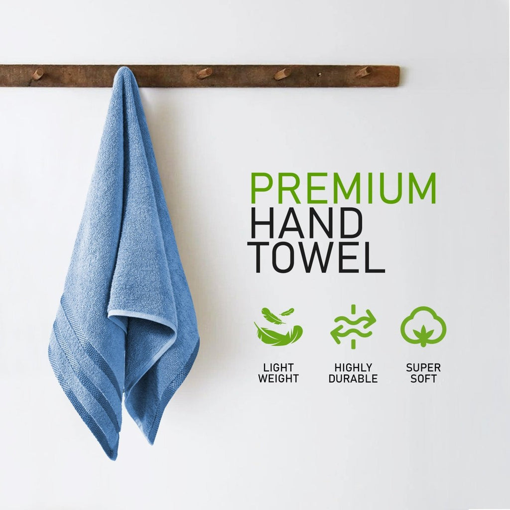 OLIVIA ROCCO Belmont Viscose Stripe Blue Towels 100% Cotton Hotel Quality Super Absorbent - Joe’s Haven