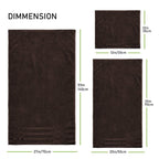 OLIVIA ROCCO Belmont Viscose Stripe Brown Towels 100% Cotton Hotel Quality Bath Towels - Joe’s Haven