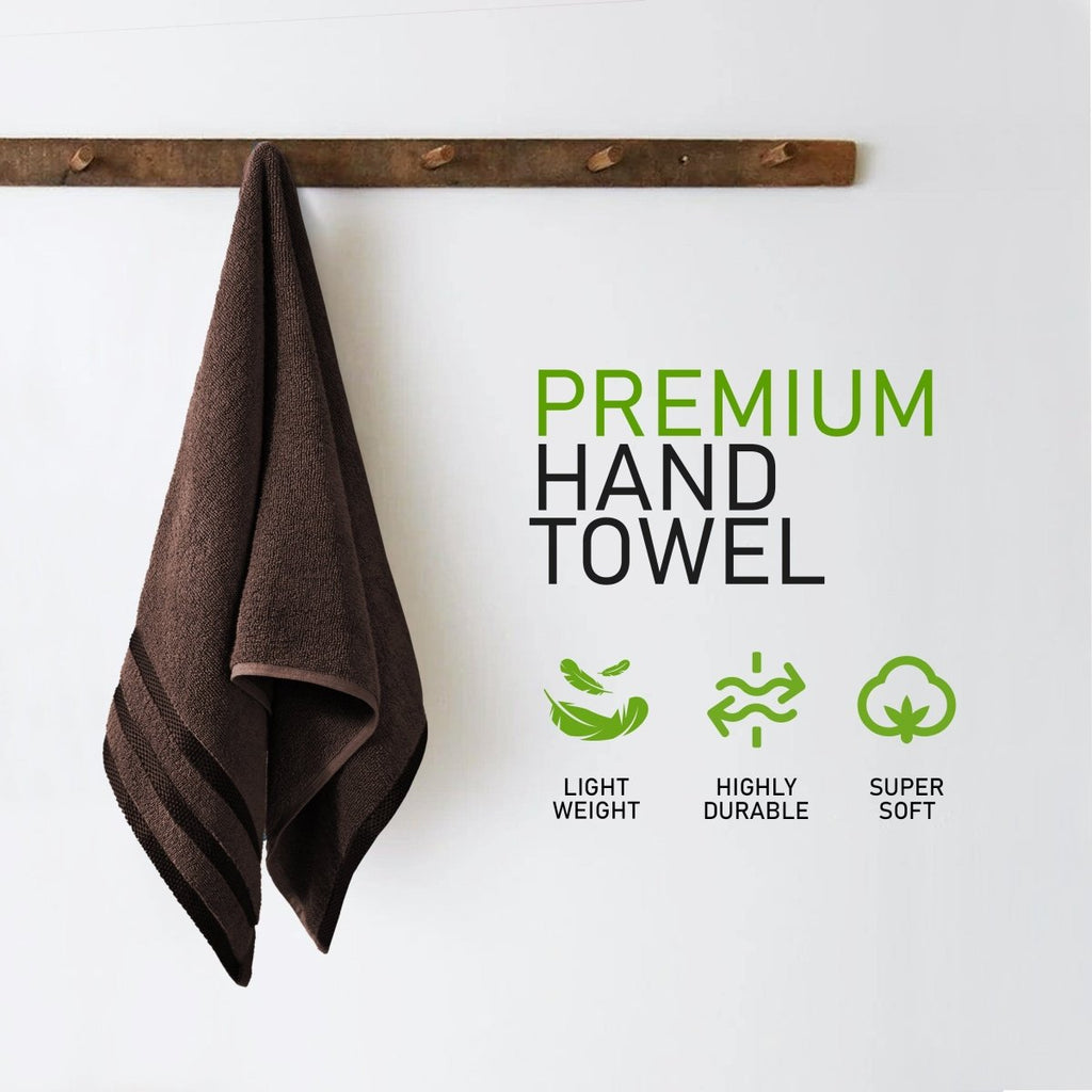 OLIVIA ROCCO Belmont Viscose Stripe Brown Towels 100% Cotton Hotel Quality Bath Towels - Joe’s Haven