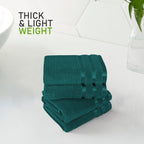 OLIVIA ROCCO Belmont Viscose Stripe Jade Green Towels 100% Cotton Hotel Quality Easy - Care Hotel - Quality Bathroom - Joe’s Haven