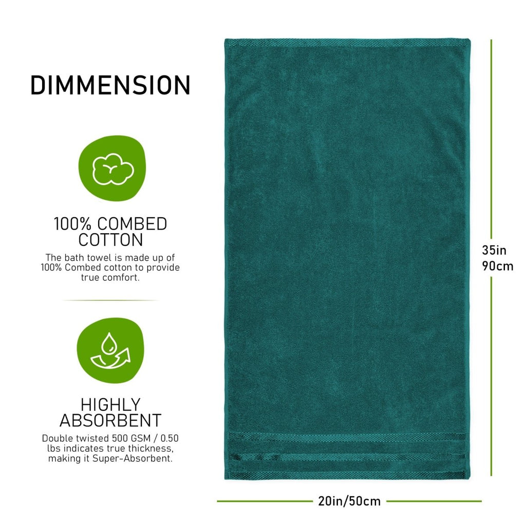OLIVIA ROCCO Belmont Viscose Stripe Jade Green Towels 100% Cotton Hotel Quality Easy - Care Hotel - Quality Bathroom - Joe’s Haven