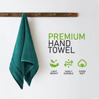 OLIVIA ROCCO Belmont Viscose Stripe Jade Green Towels 100% Cotton Hotel Quality Easy - Care Hotel - Quality Bathroom - Joe’s Haven