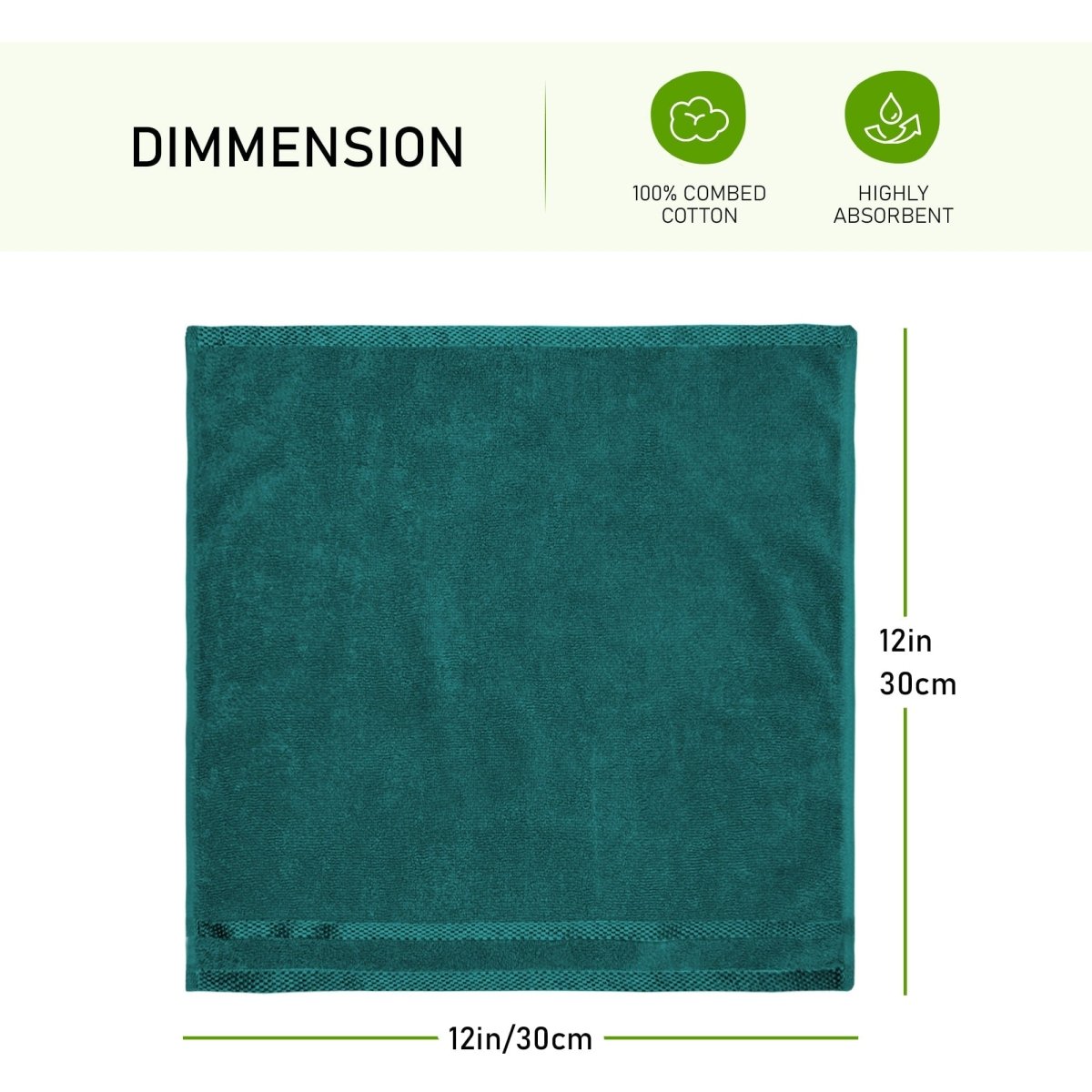 OLIVIA ROCCO Belmont Viscose Stripe Jade Green Towels 100% Cotton Hotel Quality Easy - Care Hotel - Quality Bathroom - Joe’s Haven