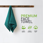 OLIVIA ROCCO Belmont Viscose Stripe Jade Green Towels 100% Cotton Hotel Quality Easy - Care Hotel - Quality Bathroom - Joe’s Haven