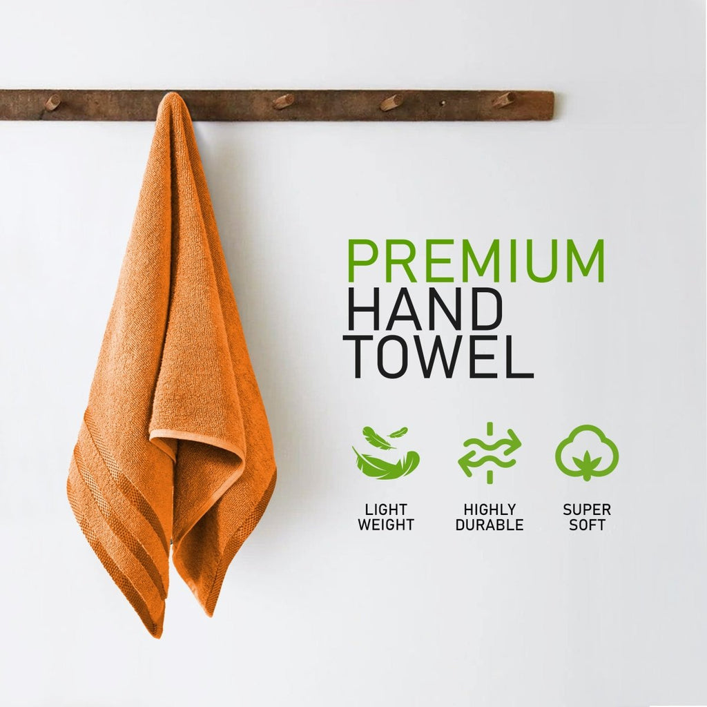 OLIVIA ROCCO Belmont Viscose Stripe Orange Towels 100% Cotton Hotel Quality Bath Towels - Joe’s Haven
