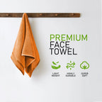 OLIVIA ROCCO Belmont Viscose Stripe Orange Towels 100% Cotton Hotel Quality Bath Towels - Joe’s Haven