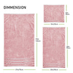 OLIVIA ROCCO Belmont Viscose Stripe Pink Towels 100% Cotton Hotel Quality Super Absorbent - Joe’s Haven