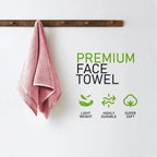 OLIVIA ROCCO Belmont Viscose Stripe Pink Towels 100% Cotton Hotel Quality Super Absorbent - Joe’s Haven