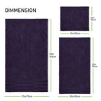 OLIVIA ROCCO Belmont Viscose Stripe Purple Towels 100% Cotton Hotel Quality Bath Towels - Joe’s Haven