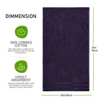 OLIVIA ROCCO Belmont Viscose Stripe Purple Towels 100% Cotton Hotel Quality Bath Towels - Joe’s Haven