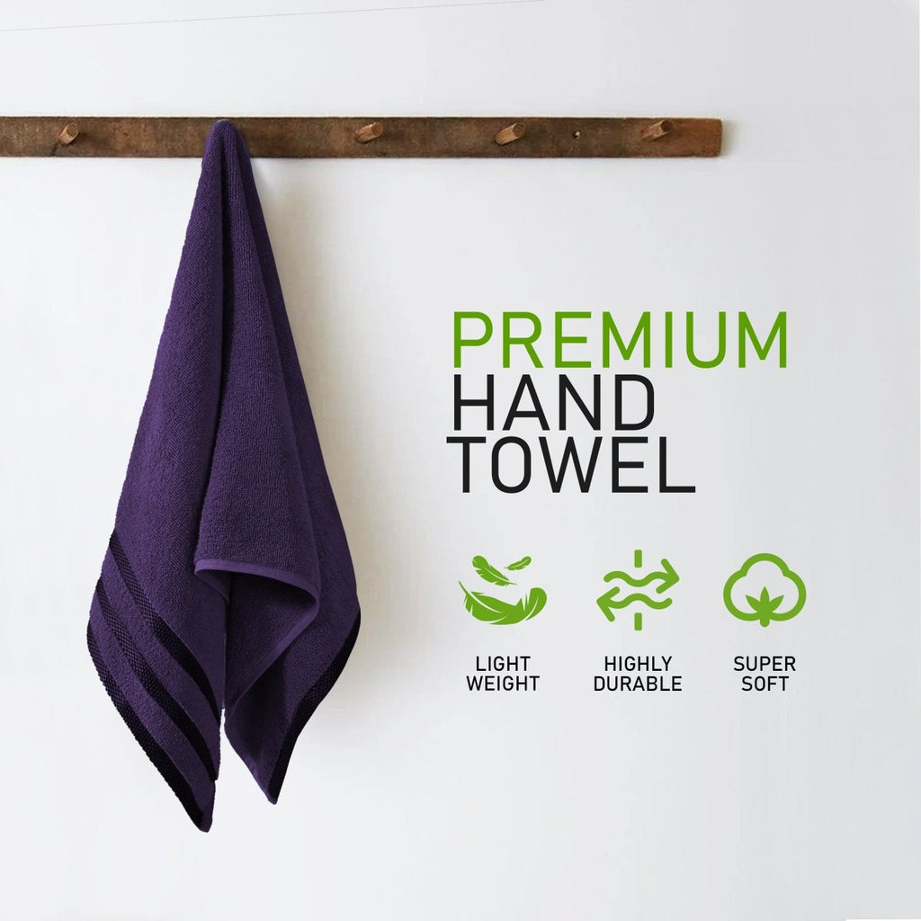 OLIVIA ROCCO Belmont Viscose Stripe Purple Towels 100% Cotton Hotel Quality Bath Towels - Joe’s Haven