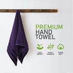 OLIVIA ROCCO Belmont Viscose Stripe Purple Towels 100% Cotton Hotel Quality Bath Towels - Joe’s Haven