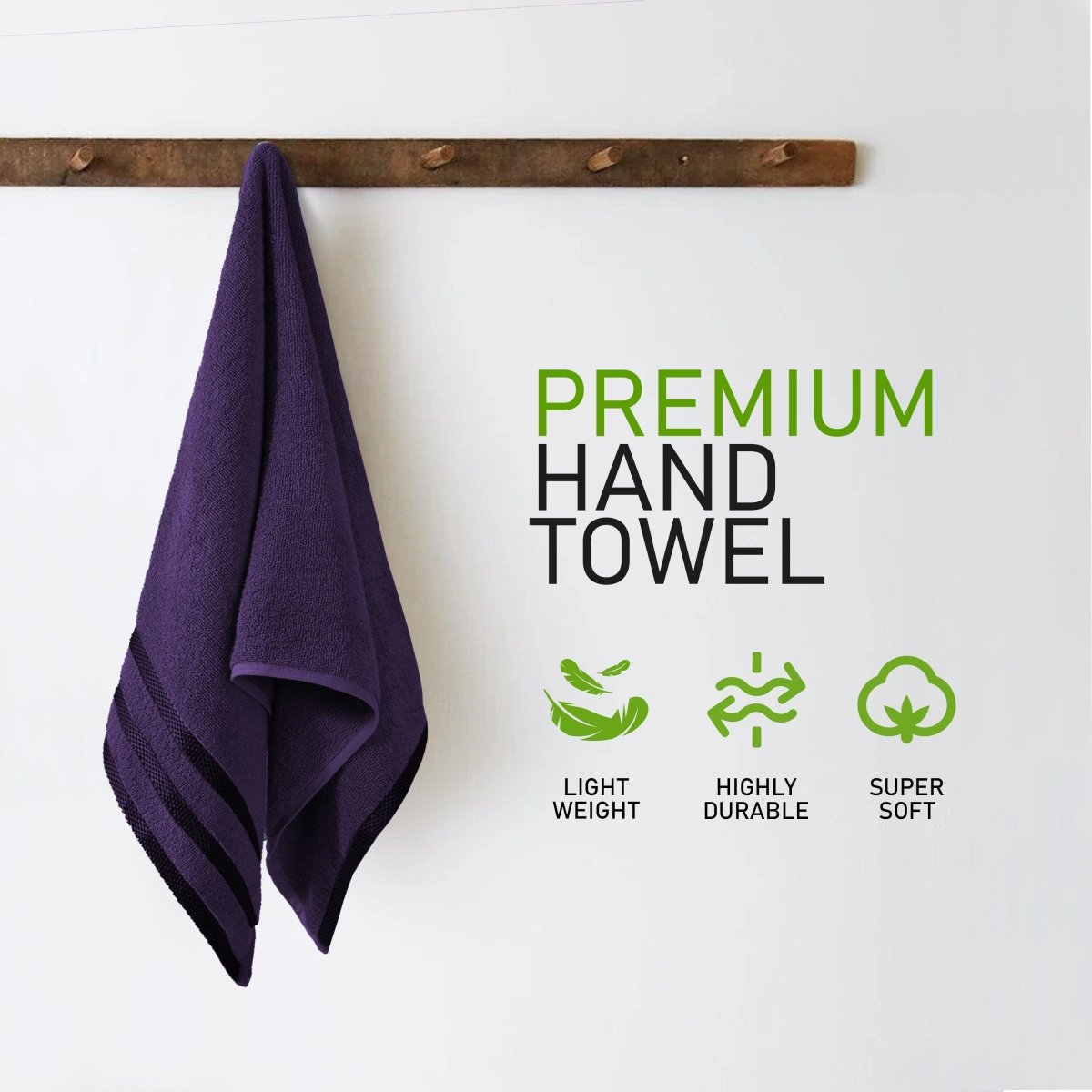 OLIVIA ROCCO Belmont Viscose Stripe Purple Towels 100% Cotton Hotel Quality Bath Towels - Joe’s Haven