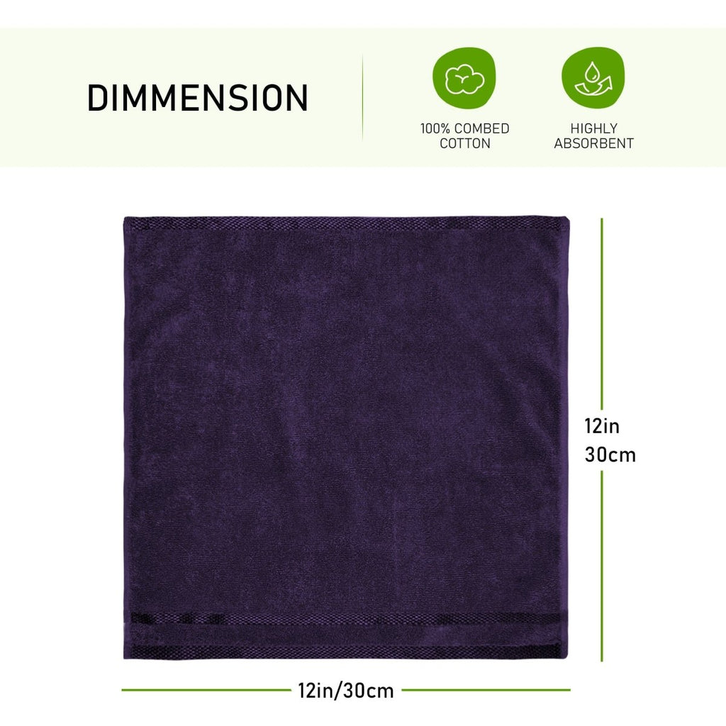 OLIVIA ROCCO Belmont Viscose Stripe Purple Towels 100% Cotton Hotel Quality Bath Towels - Joe’s Haven