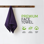 OLIVIA ROCCO Belmont Viscose Stripe Purple Towels 100% Cotton Hotel Quality Bath Towels - Joe’s Haven