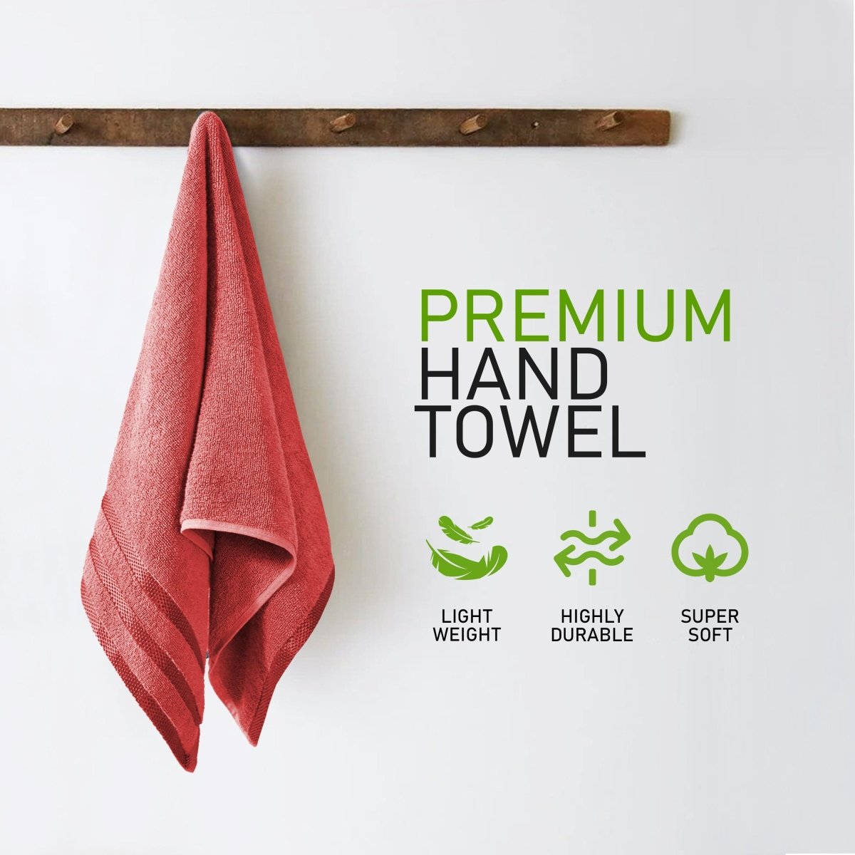 OLIVIA ROCCO Belmont Viscose Stripe Red Towels 100% Cotton Hotel Quality Super Absorbent - Joe’s Haven