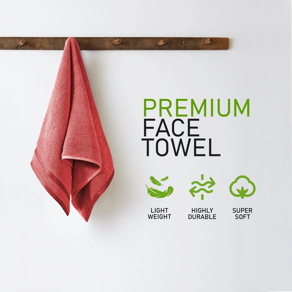 OLIVIA ROCCO Belmont Viscose Stripe Red Towels 100% Cotton Hotel Quality Super Absorbent - Joe’s Haven