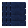 OLIVIA ROCCO Belmont Viscose Stripe Royal Blue Towels 100% Cotton Hotel Quality 10 Piece - Joe’s Haven