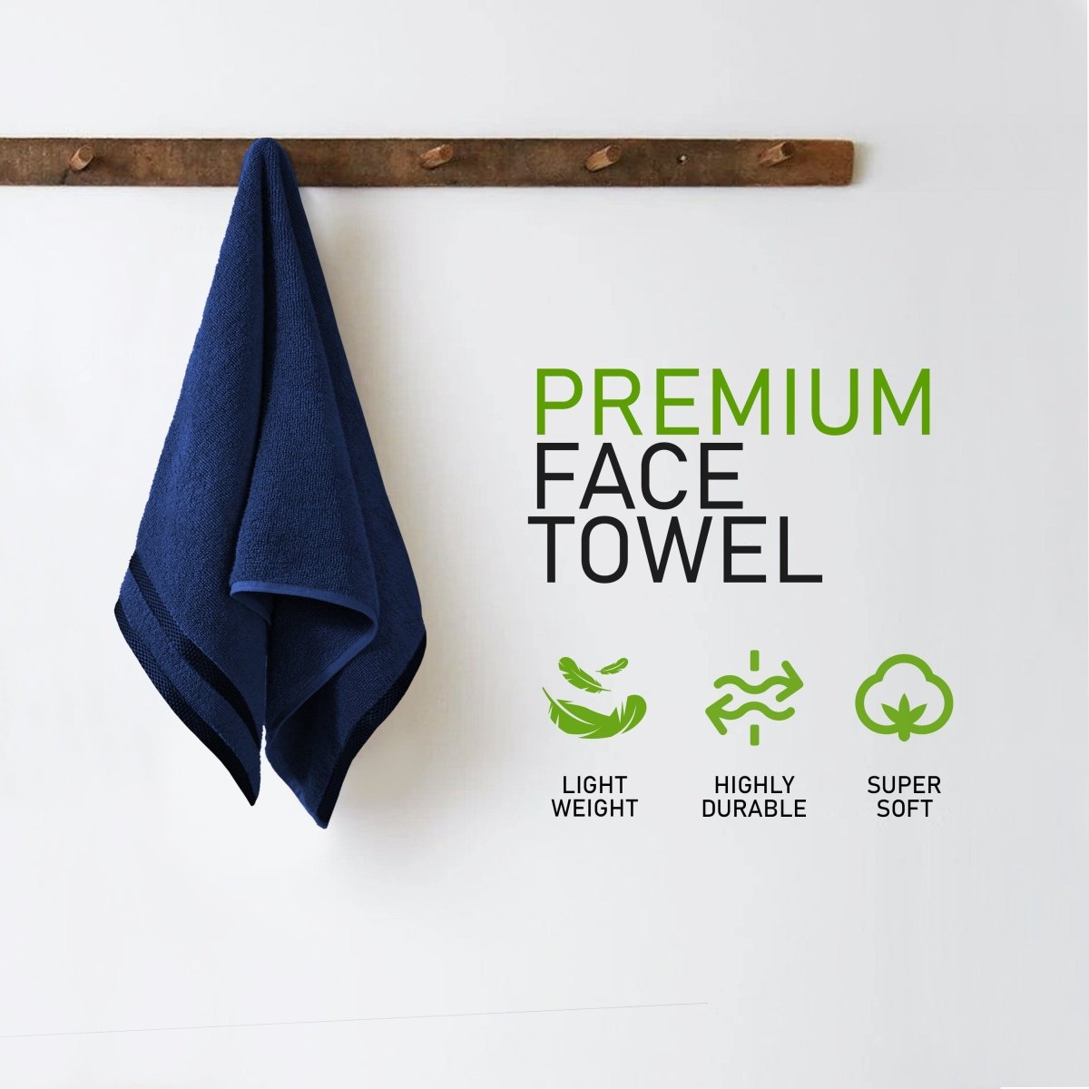 OLIVIA ROCCO Belmont Viscose Stripe Royal Blue Towels 100% Cotton Hotel Quality 10 Piece - Joe’s Haven